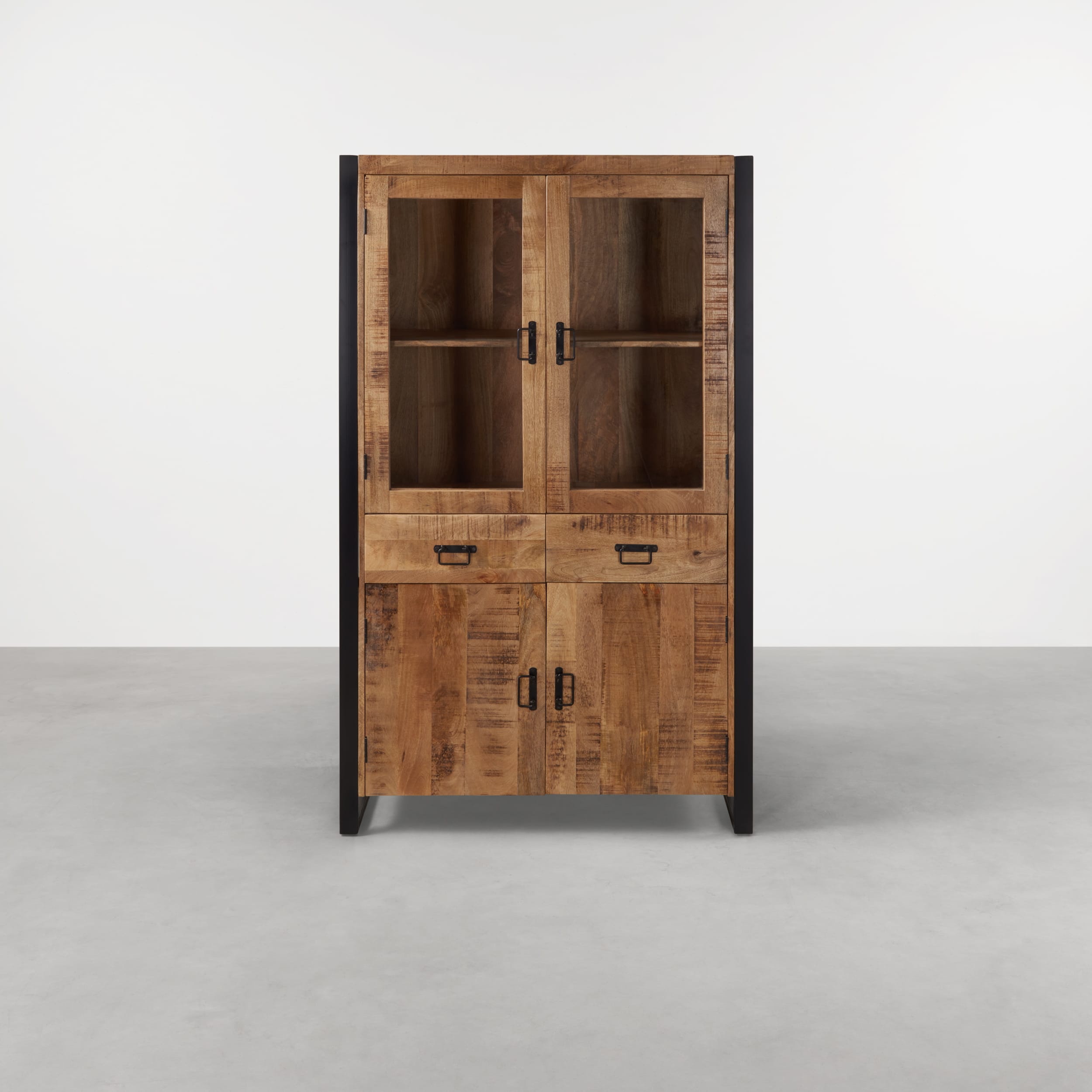 Mangohouten buffetkast 180 cm britt glas - Afbeelding 2