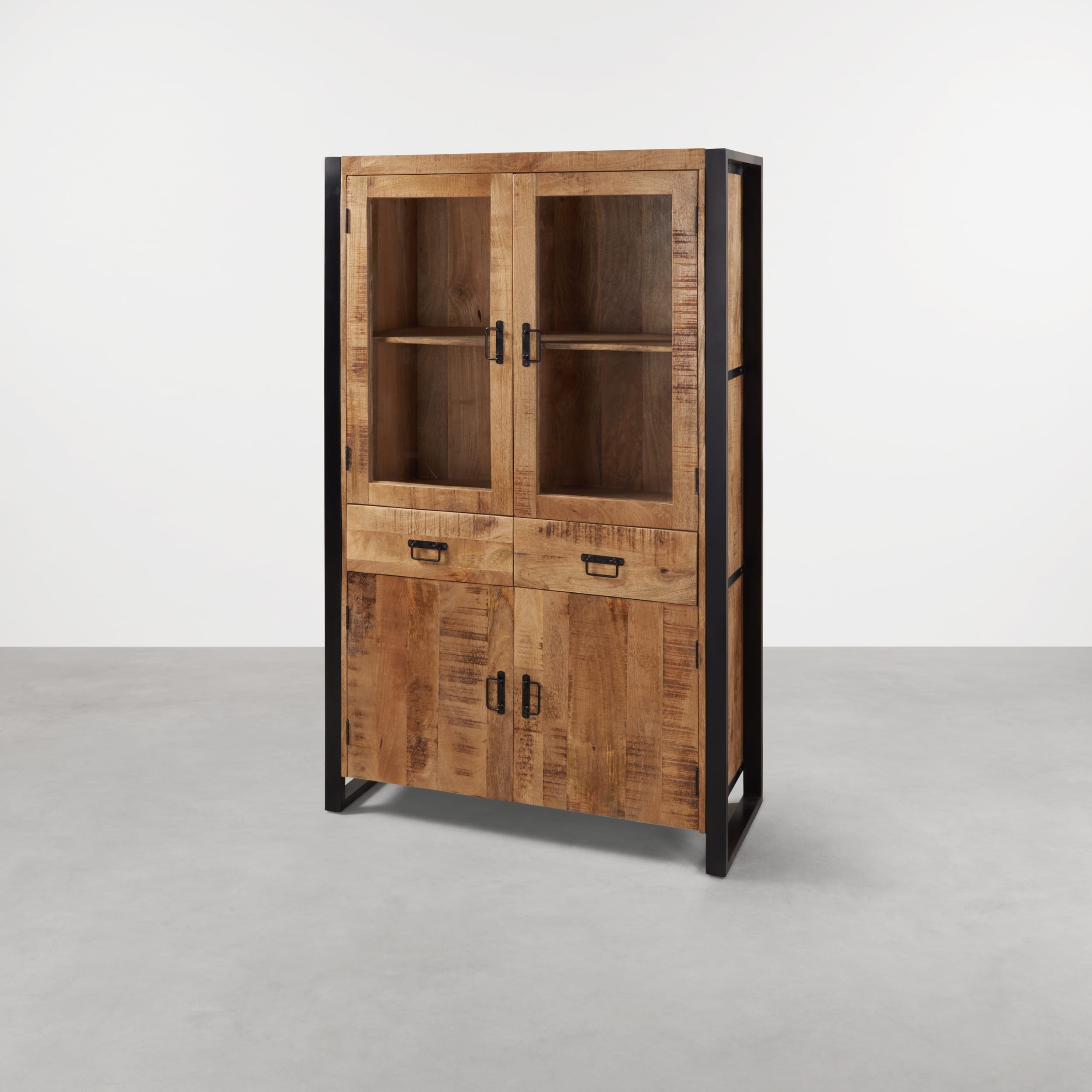 Mangohouten buffetkast 180 cm britt glas