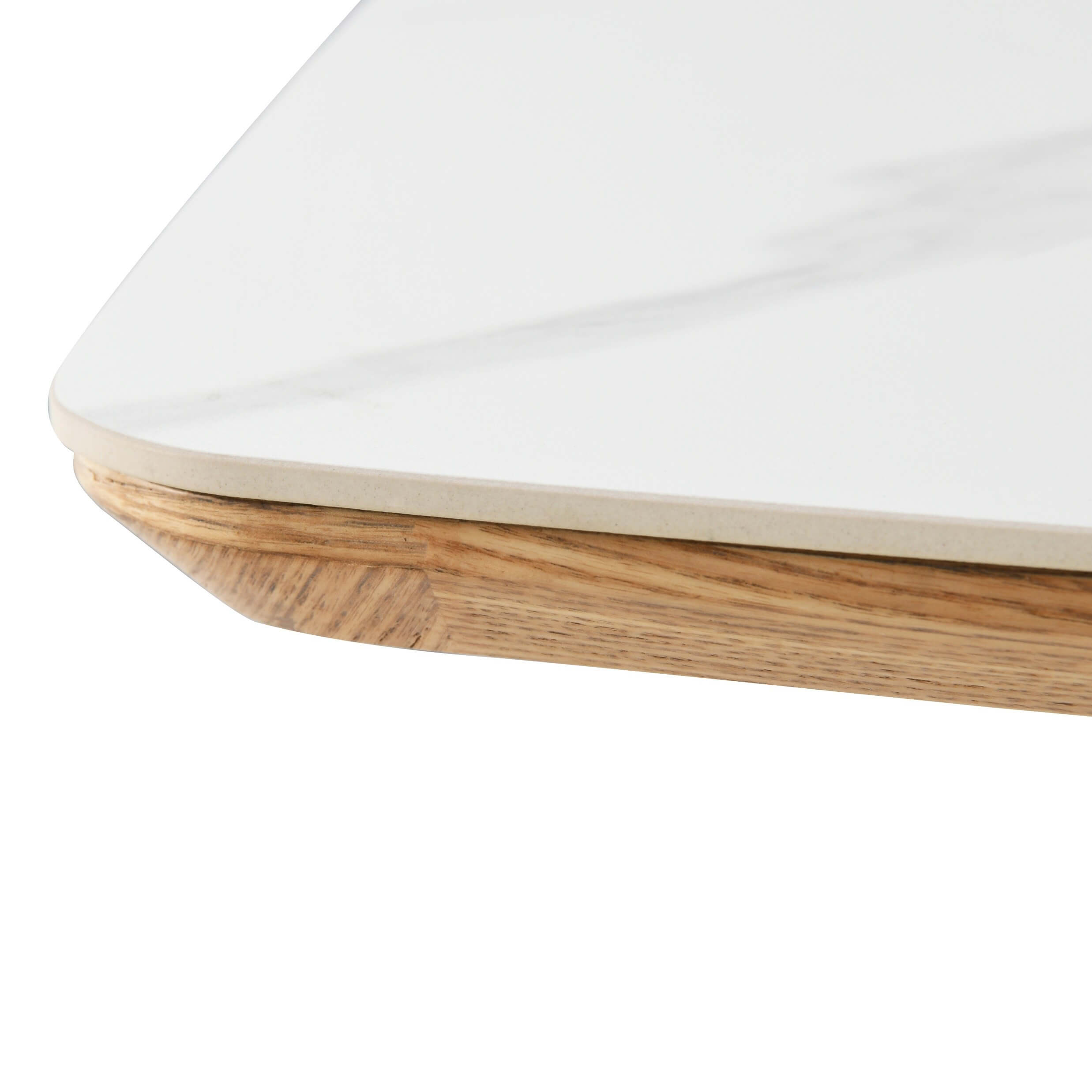 Deens ovaal eettafel 200x100cm Kopenhagen wit marmer - Afbeelding 9