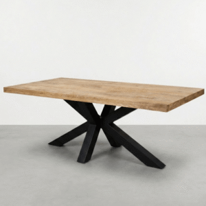 Eettafel mangohout 200cm met spinpoot