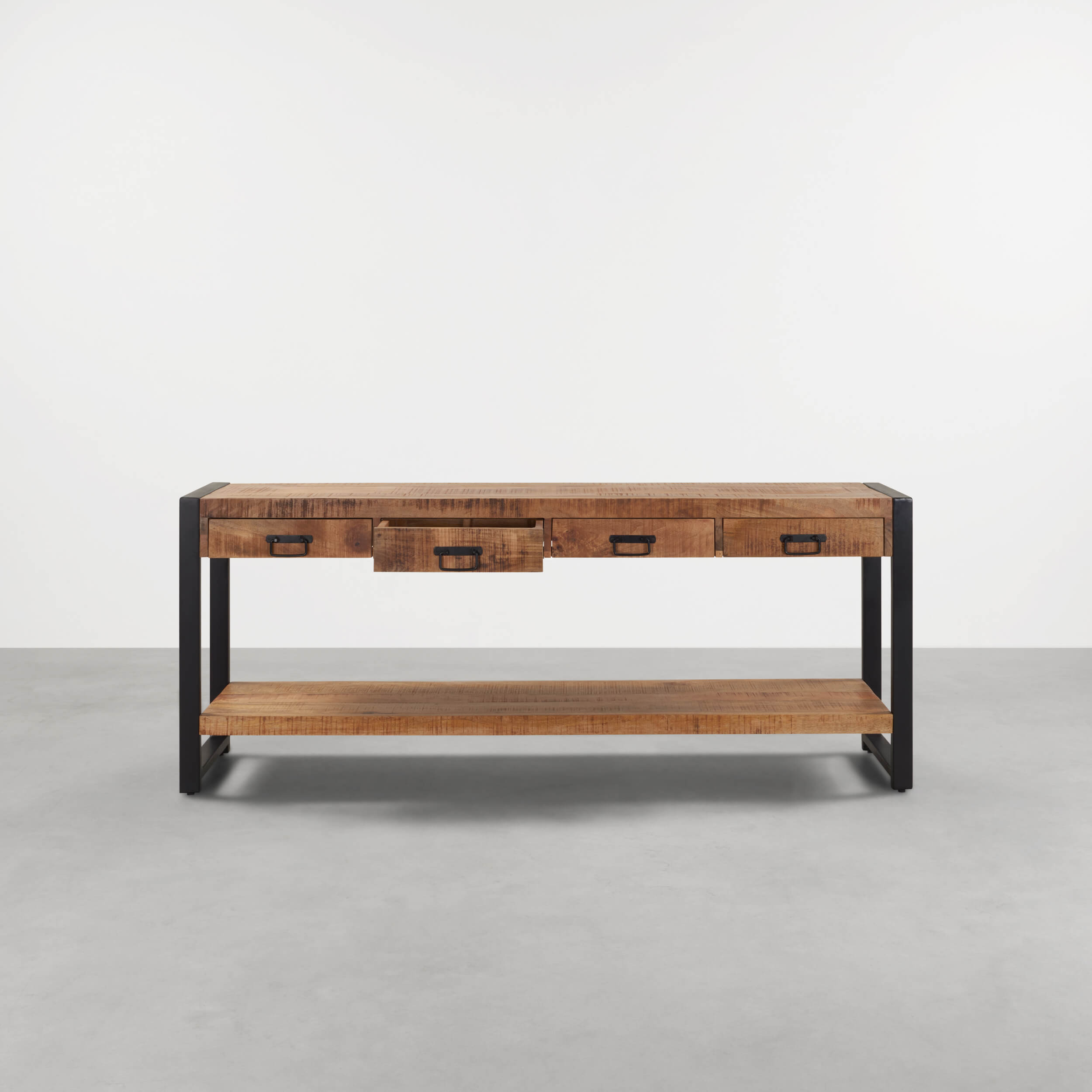 Sidetable mangohout 180cm Britt naturel - Afbeelding 2