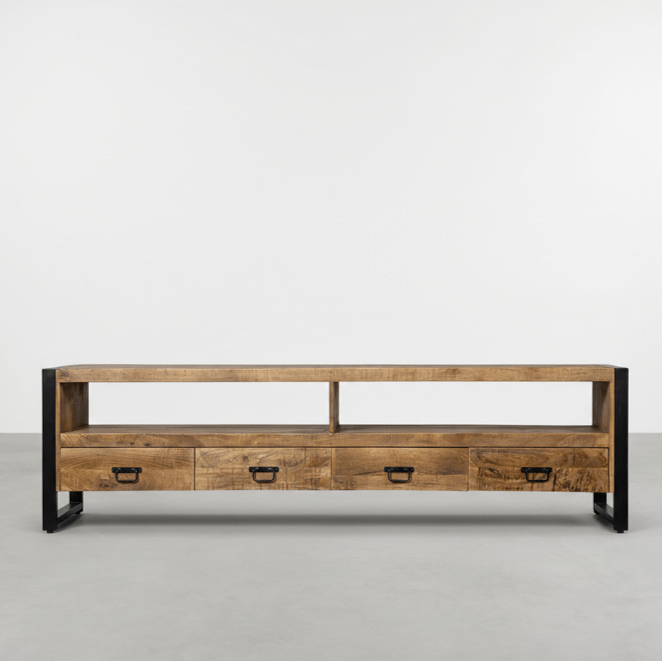 TV meubel Britt 220cm mangohout - Afbeelding 2